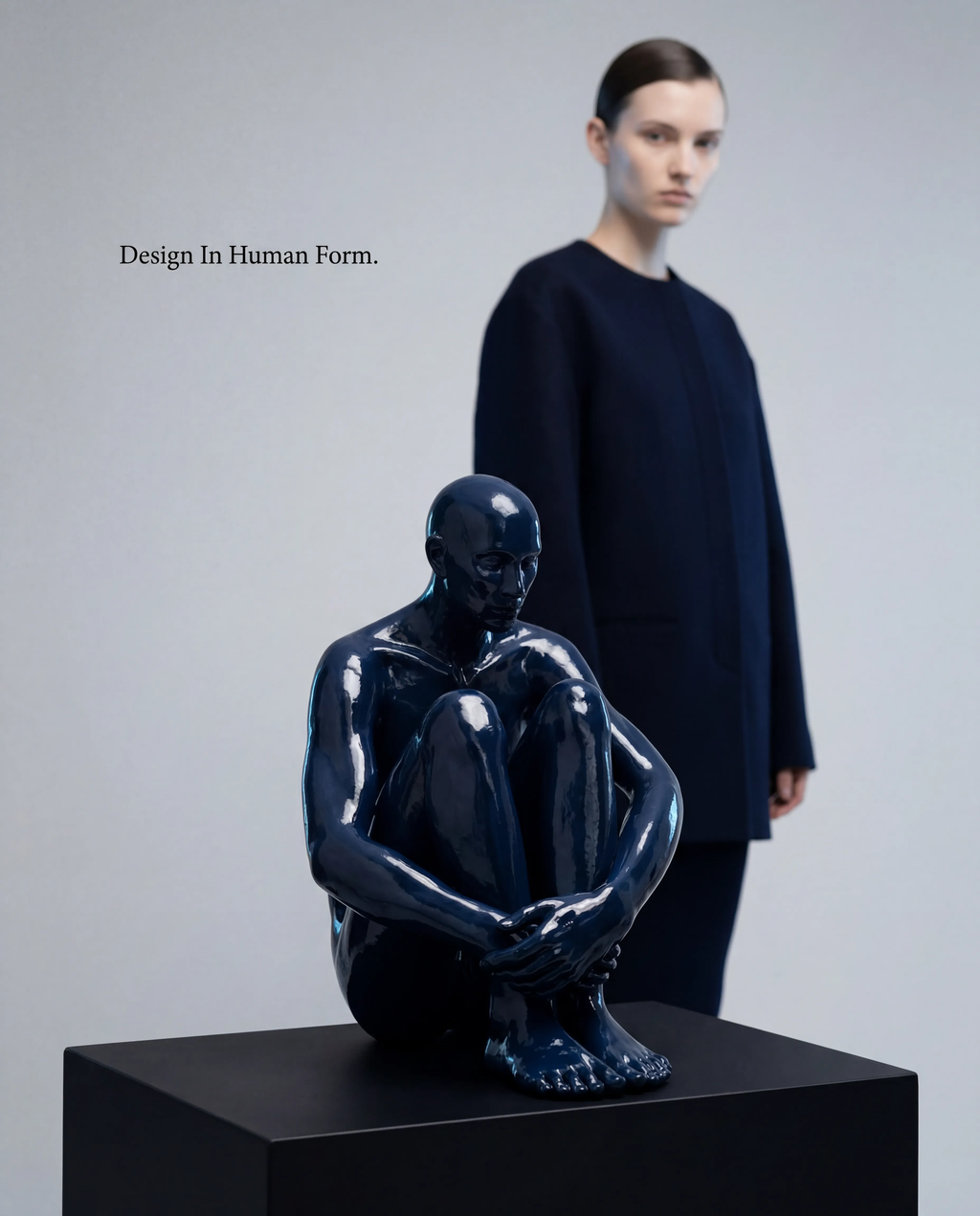 Inner Hold | Lacivert Heykel Obje
