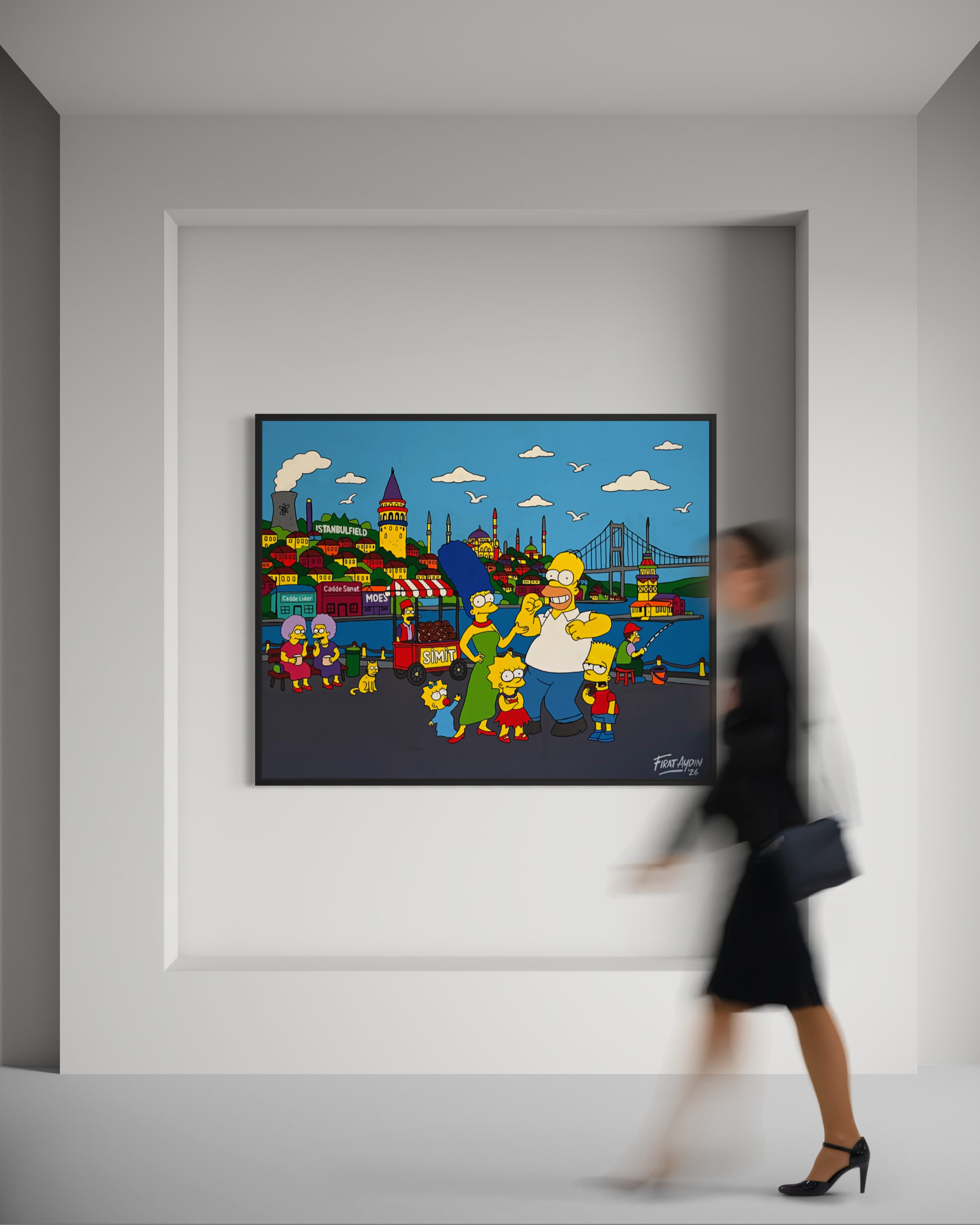 The Hacked City: Istanbulfield – Simpsons Tablo | 120x150cm