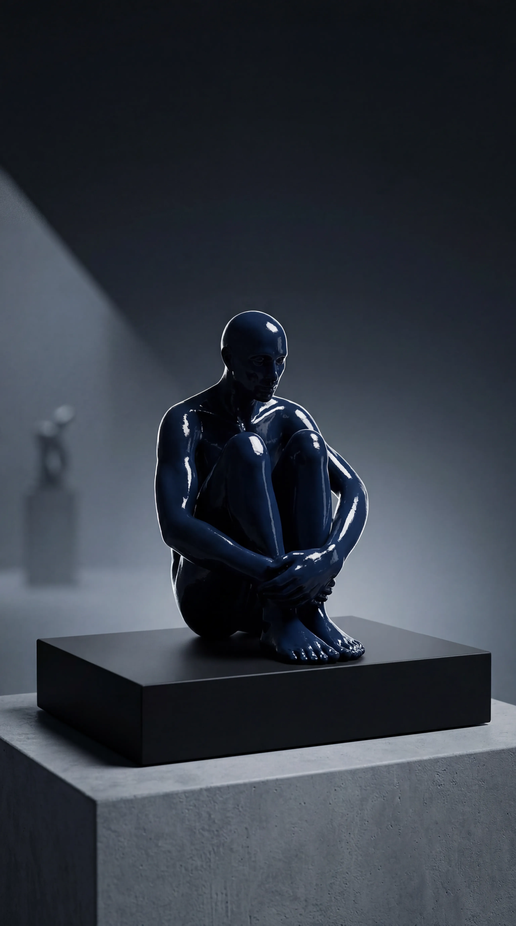 Inner Hold | Lacivert Heykel Obje