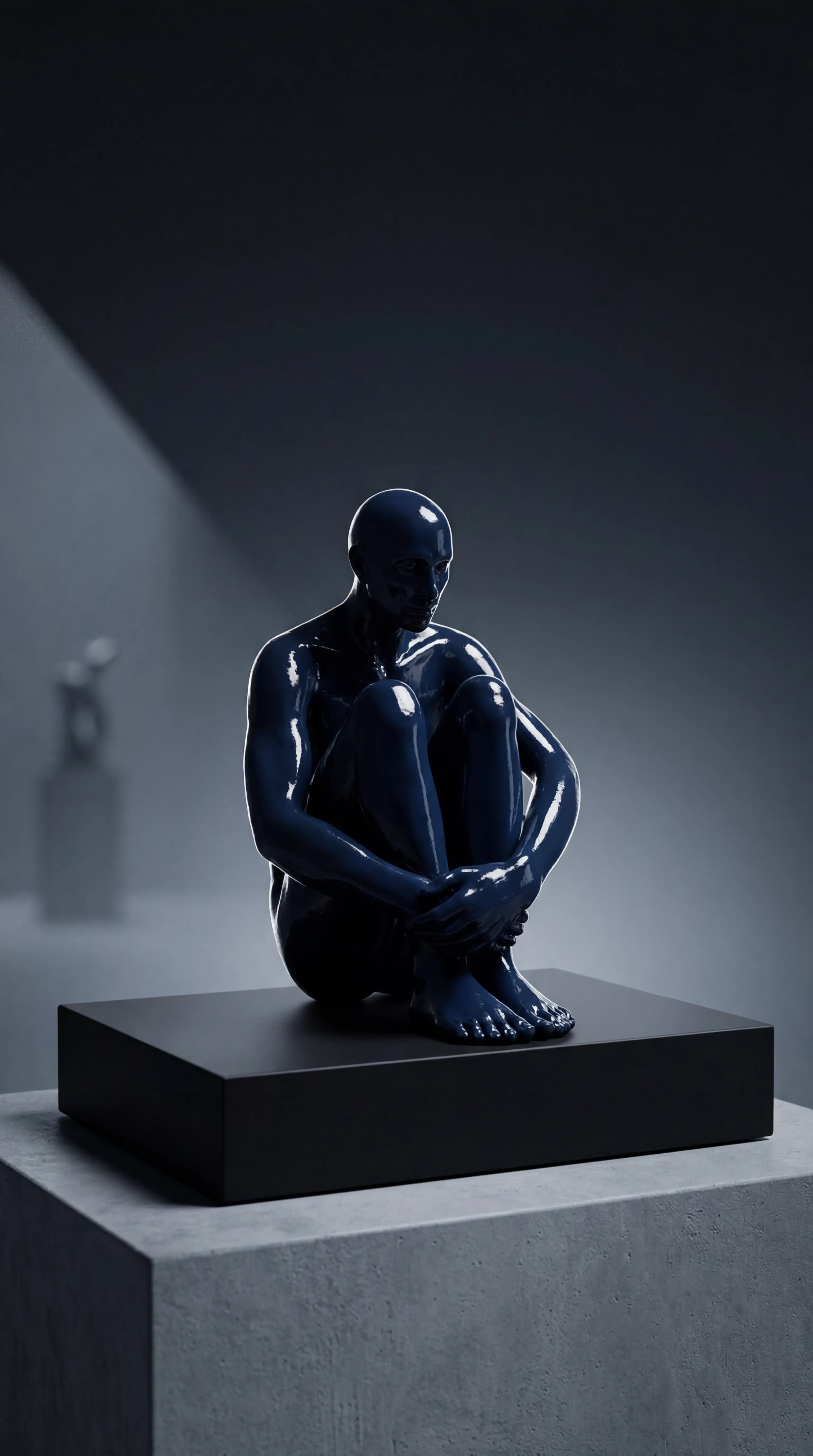 Inner Hold | Lacivert Heykel Obje