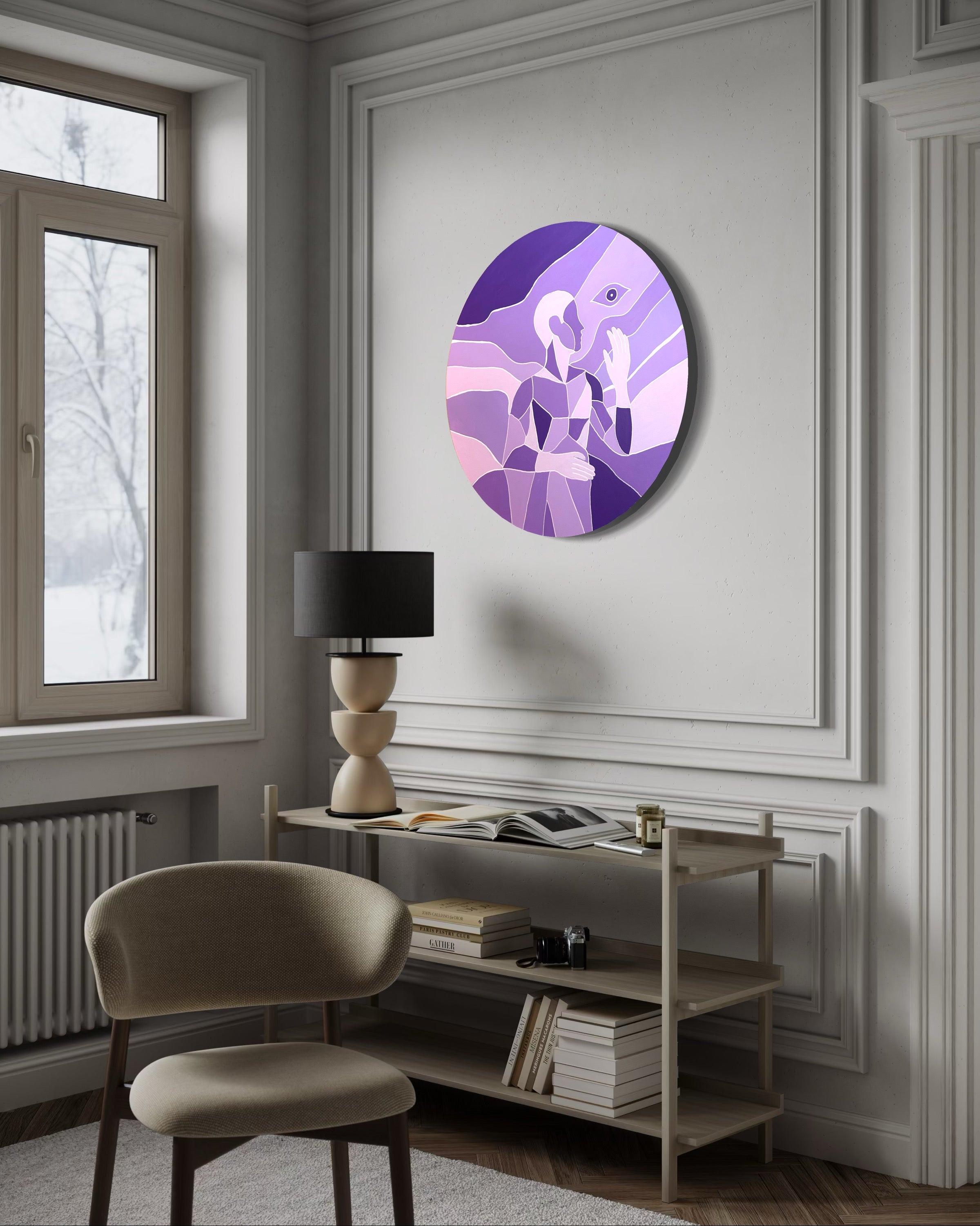 Echoes of Stillness - Tondo Tablo | 80cm