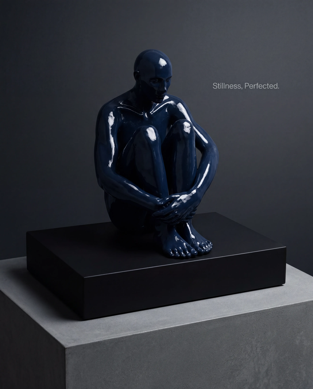Inner Hold | Lacivert Heykel Obje