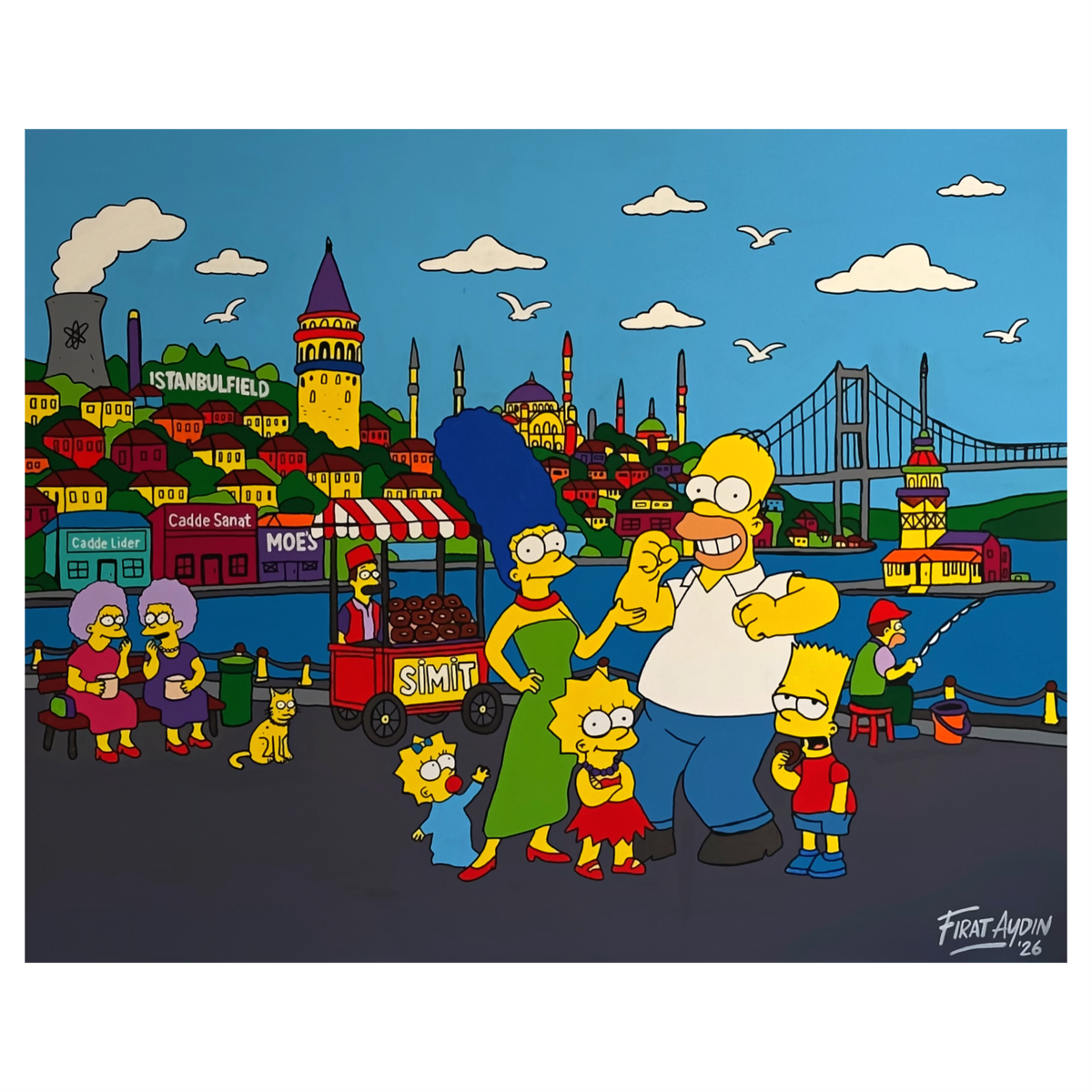 The Hacked City: Istanbulfield – Simpsons Tablo | 120x150cm