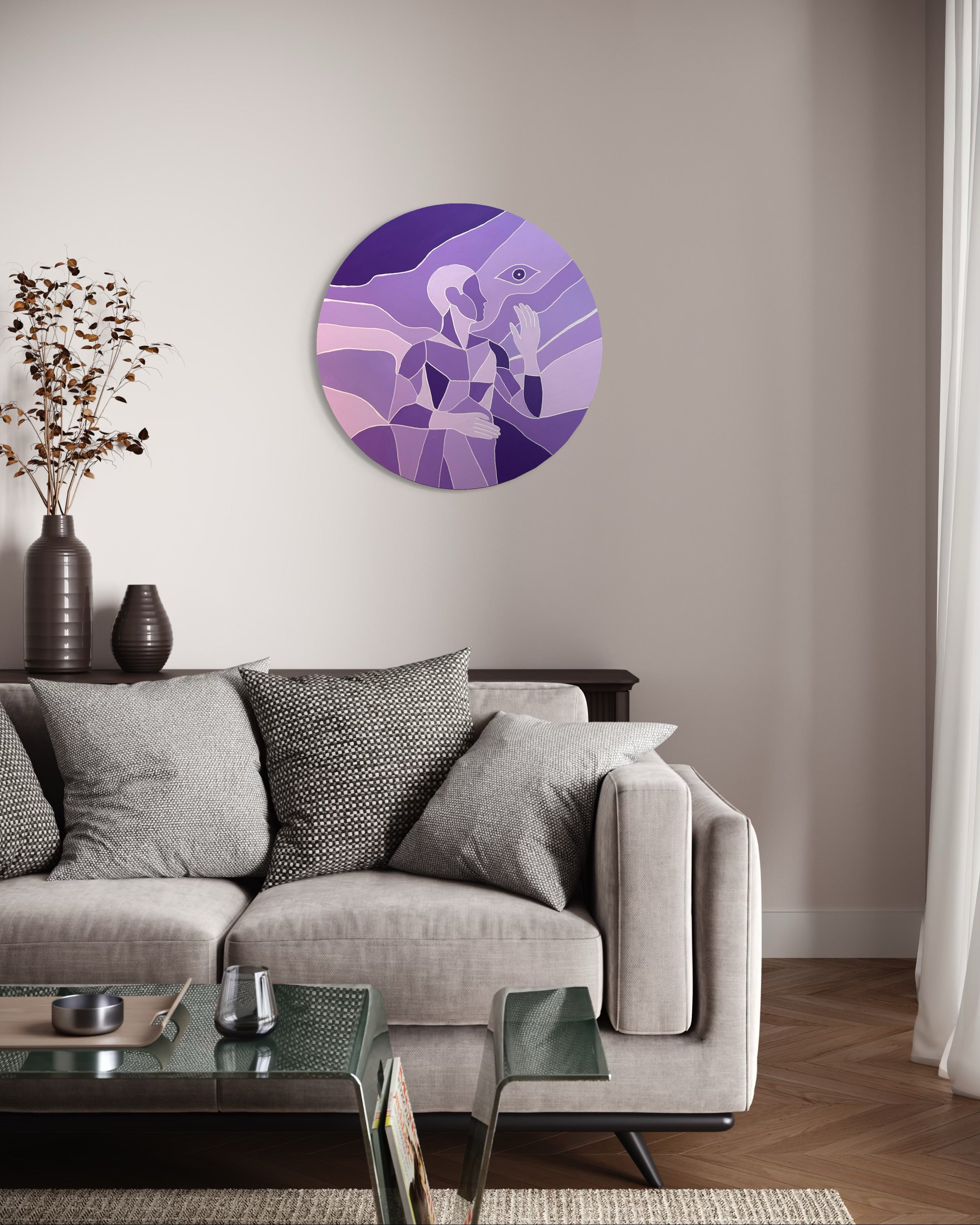 Echoes of Stillness - Tondo Tablo | 80cm