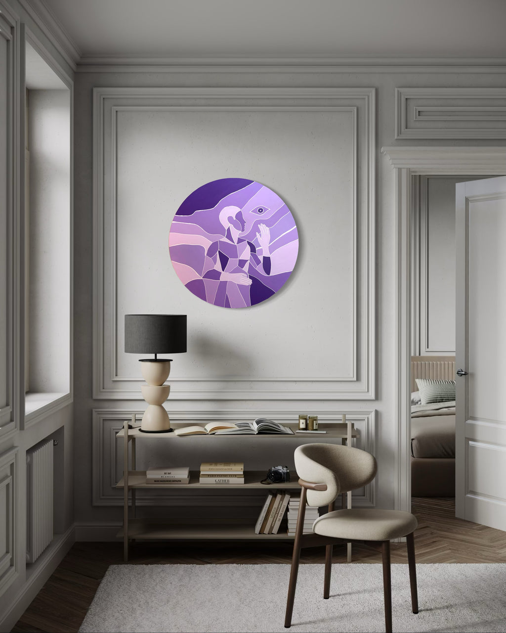 Echoes of Stillness - Tondo Tablo | 80cm