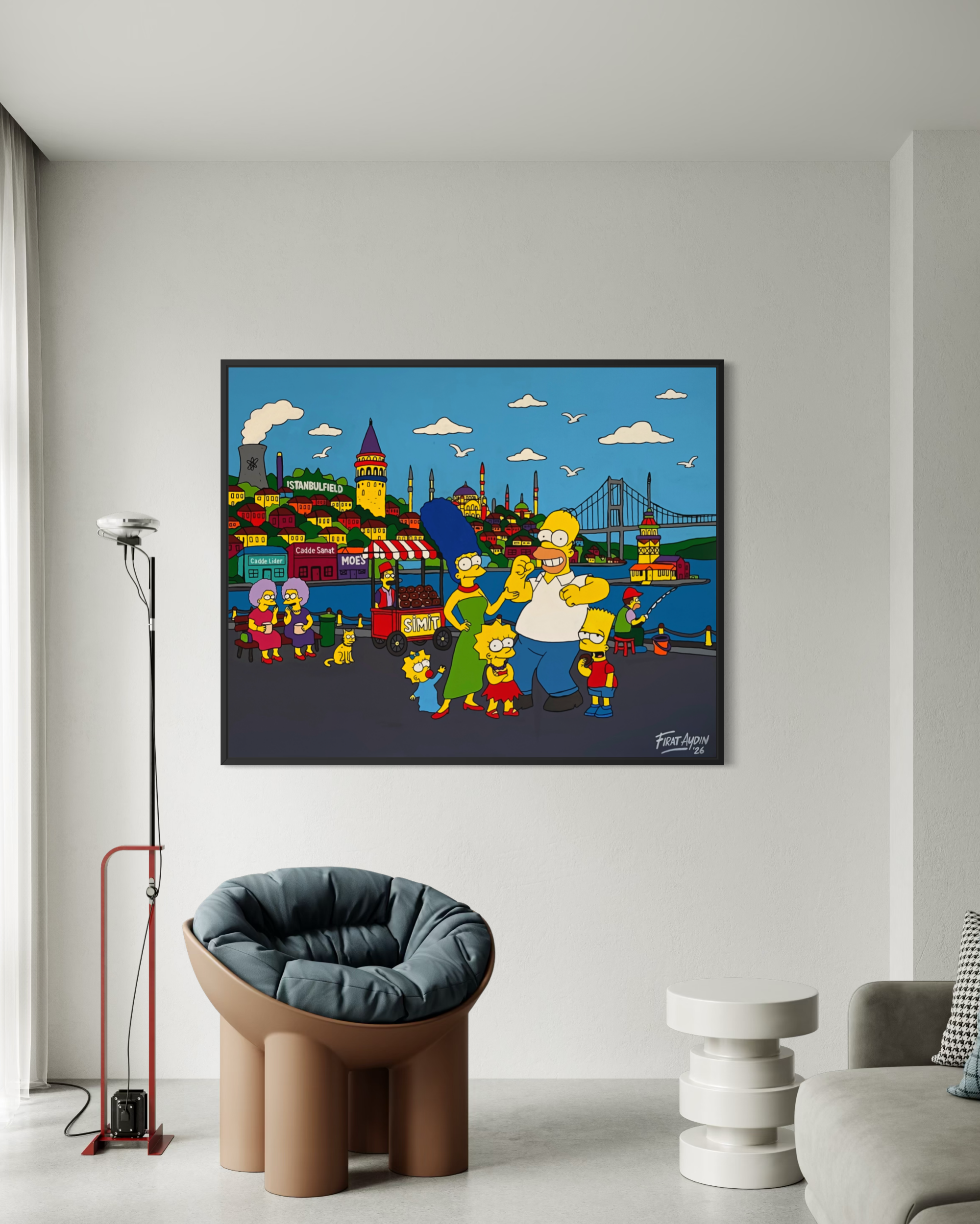 The Hacked City: Istanbulfield – Simpsons Tablo | 120x150cm