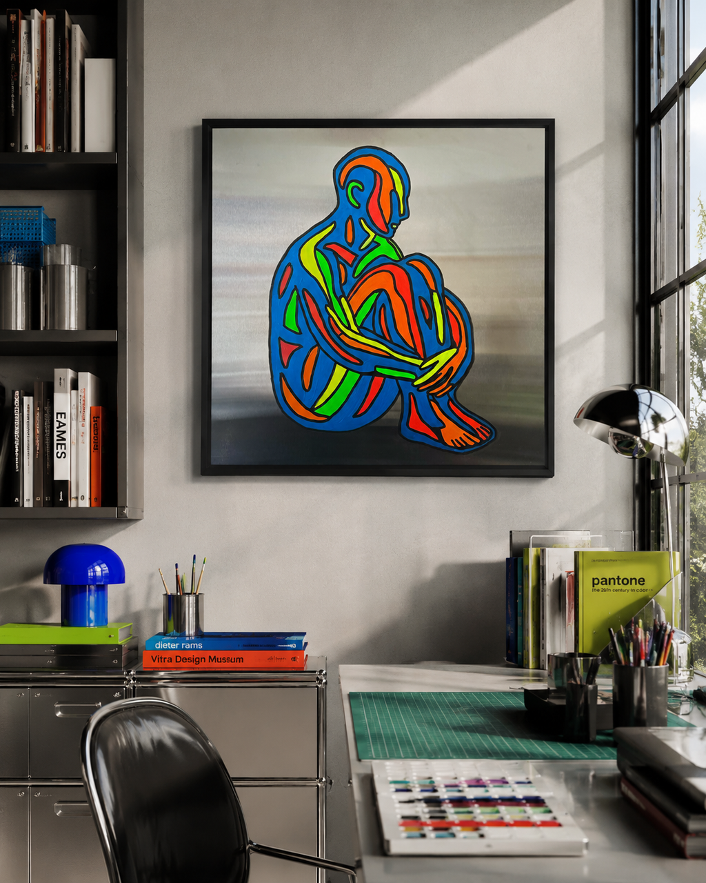 Inner Hold Inox Tablo | 60x60 cm