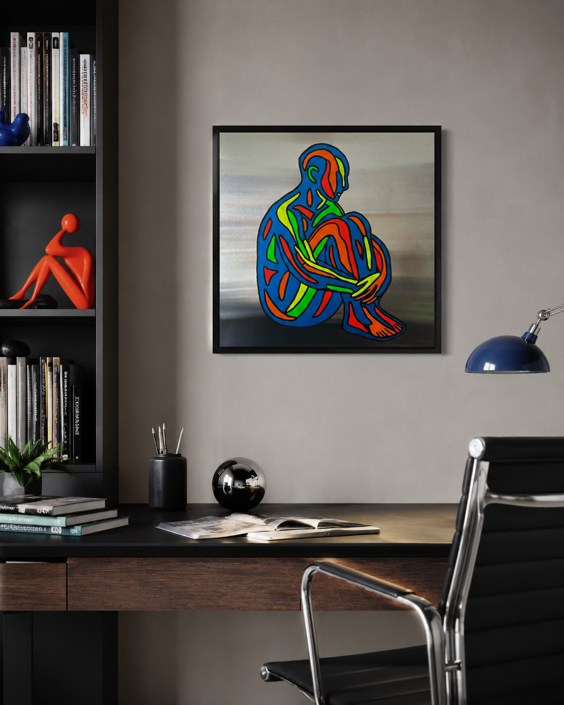 Inner Hold Inox Tablo | 60x60 cm
