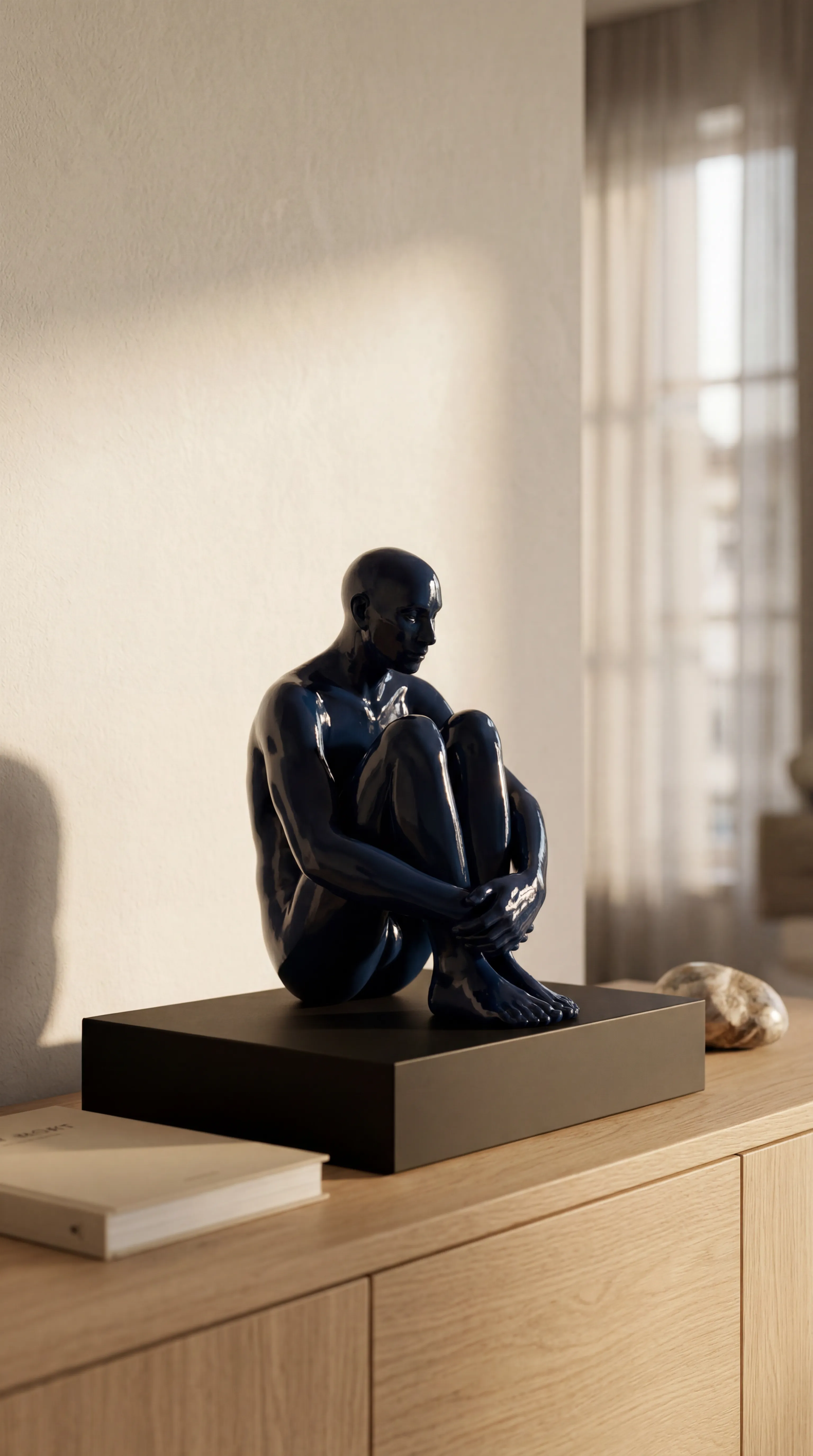 Inner Hold | Lacivert Heykel Obje