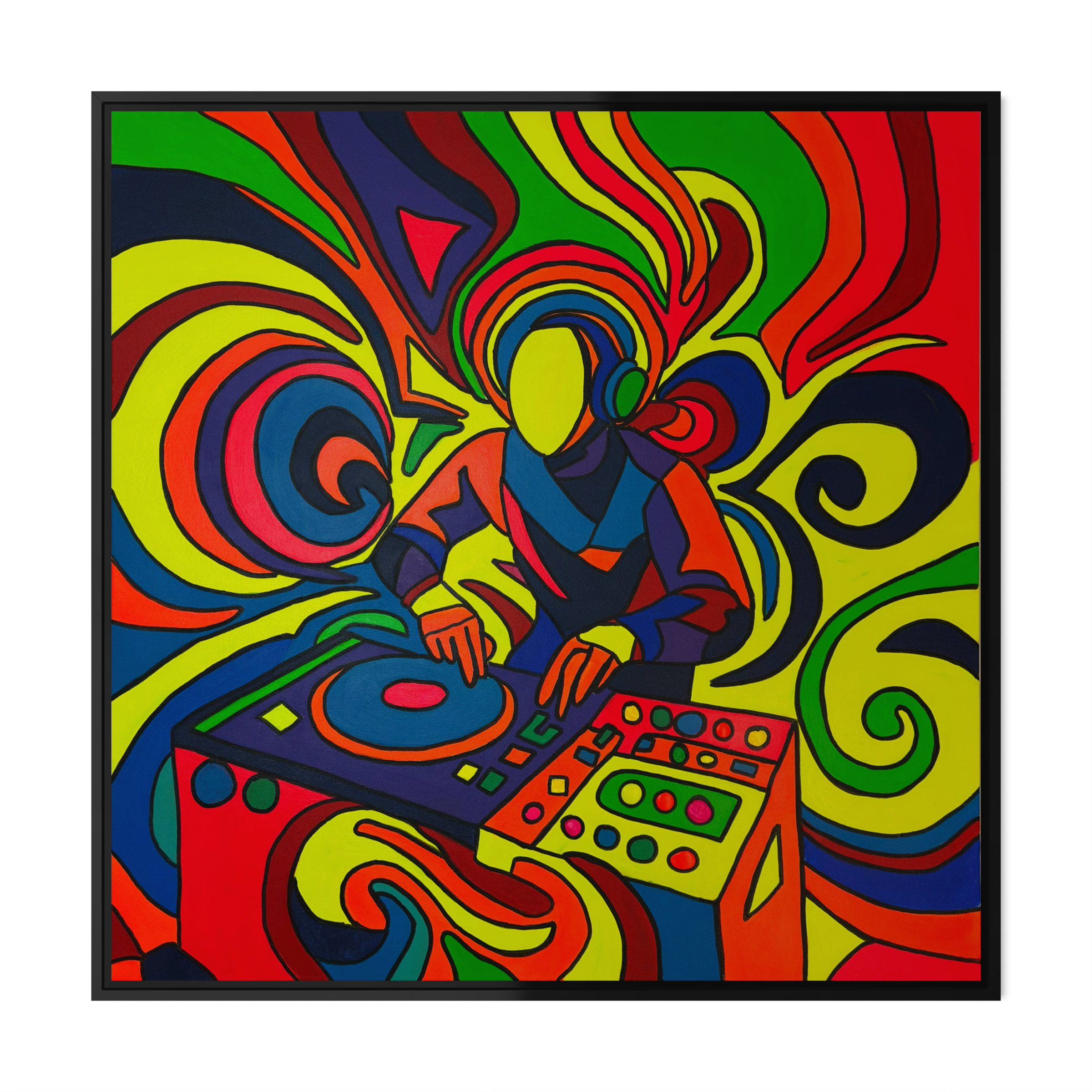 Glow N Flow Painting | 100x100cm