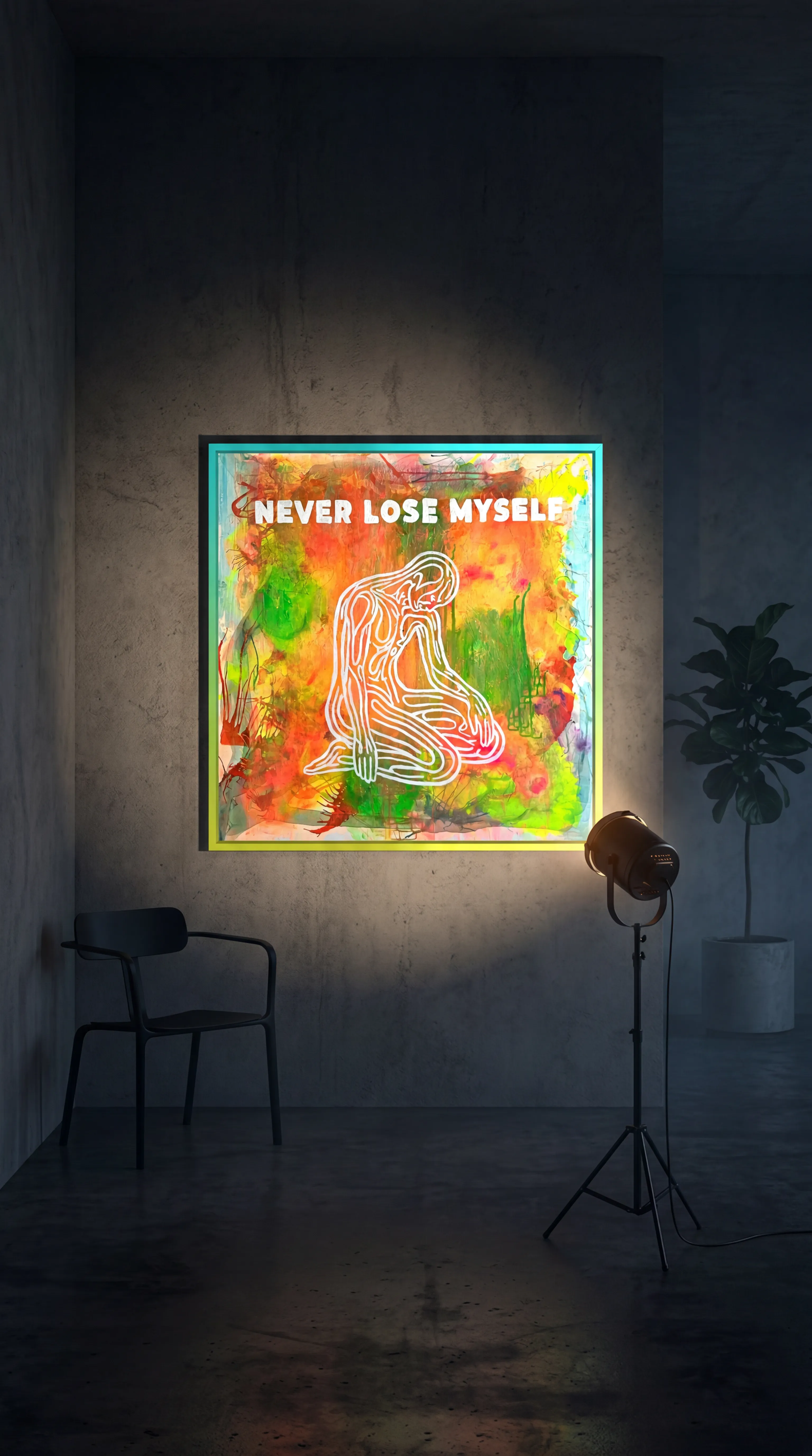Never Lose Myself Tablo | 100x100cm - Fırat Aydın Works
